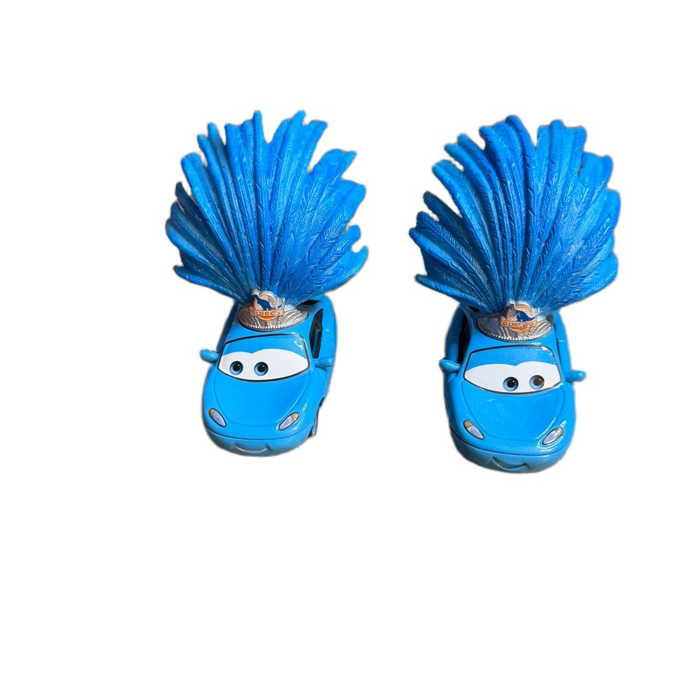 Disney Pixar Cars Mia and Tia Dinoco Showgirl Blue Feather Twins Diecast Set